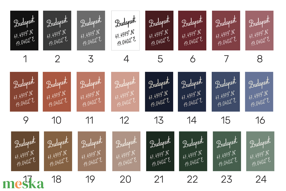 Magyar települések földrajzi koordinátái � nyomtatható poszter - otthon & életmód - dekoráció - kép & falikép - poszter - Meska.hu