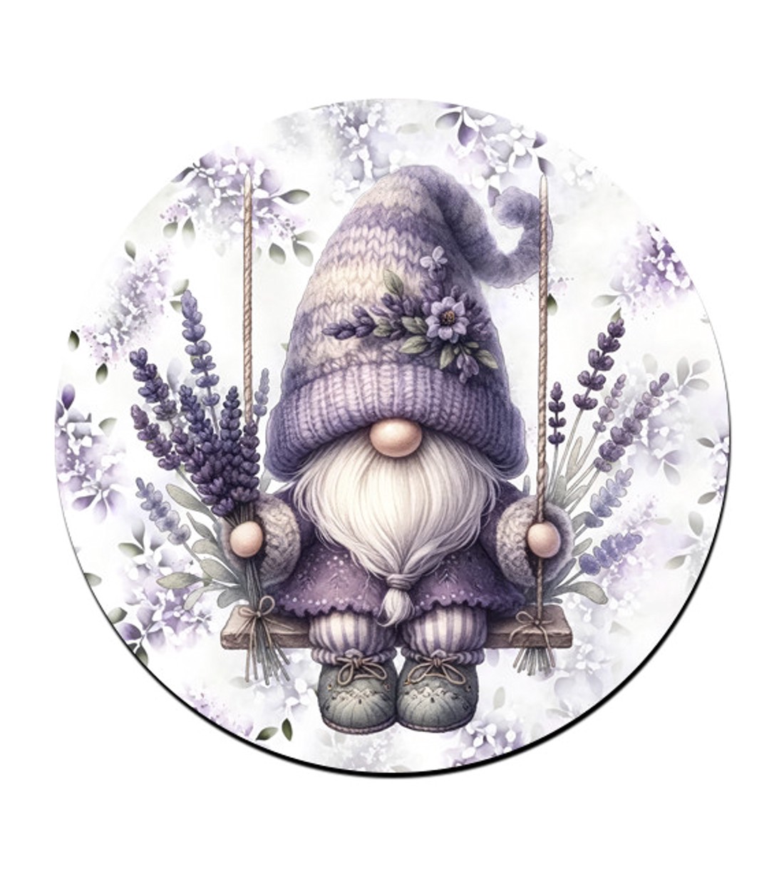 Hintázó Levendulás manó mintás bögre alátét -  - Meska.hu