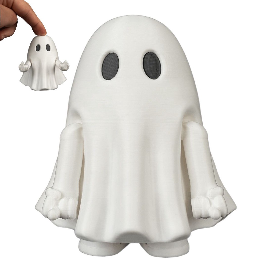 Vicces Halloween ajándék, középső ujjat mutató szellem figura � tréfás asztali dísz felugró karokkal, 10 cm - otthon & életmód - dekoráció - halloween - halloweeni figurák - Meska.hu