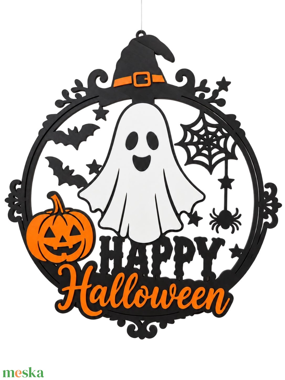 Halloweeni függődísz - otthon & életmód - dekoráció - halloween - halloweeni ajtódíszek és ablakdíszek - Meska.hu