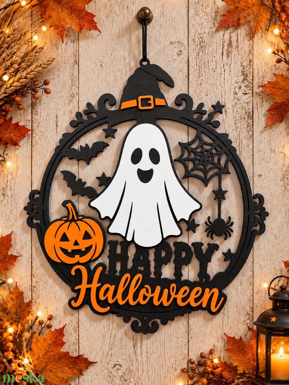 Halloweeni függődísz - otthon & életmód - dekoráció - halloween - halloweeni ajtódíszek és ablakdíszek - Meska.hu