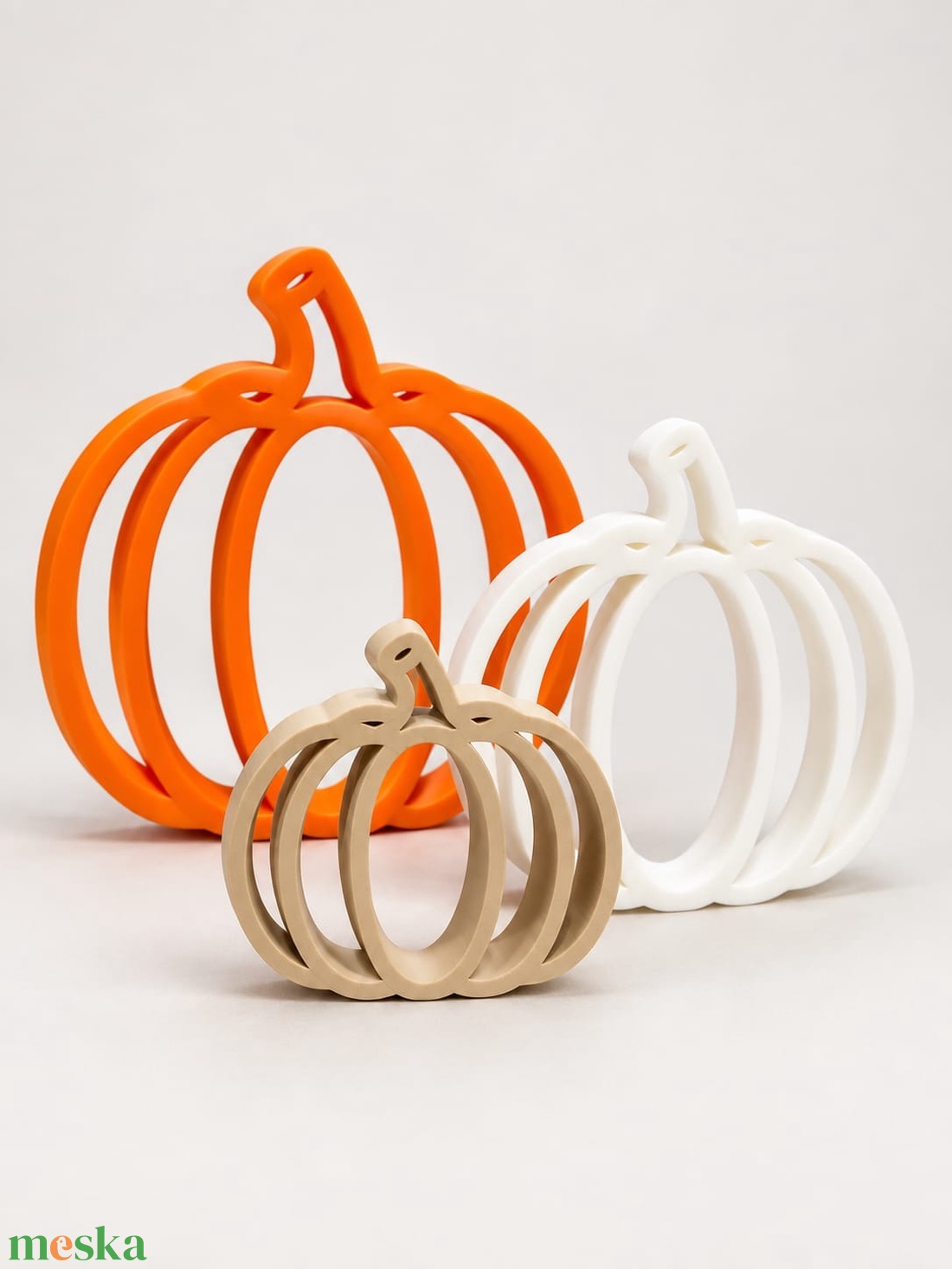 Őszi tökdekoráció � három különböző méretben - otthon & életmód - dekoráció - halloween - halloweeni dekoráció - Meska.hu