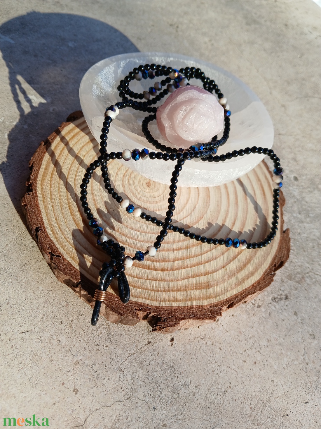 Turmalin szemüveglánc- a védelmező ajándék - ékszer - nyaklánc - hosszú nyaklánc - Meska.hu