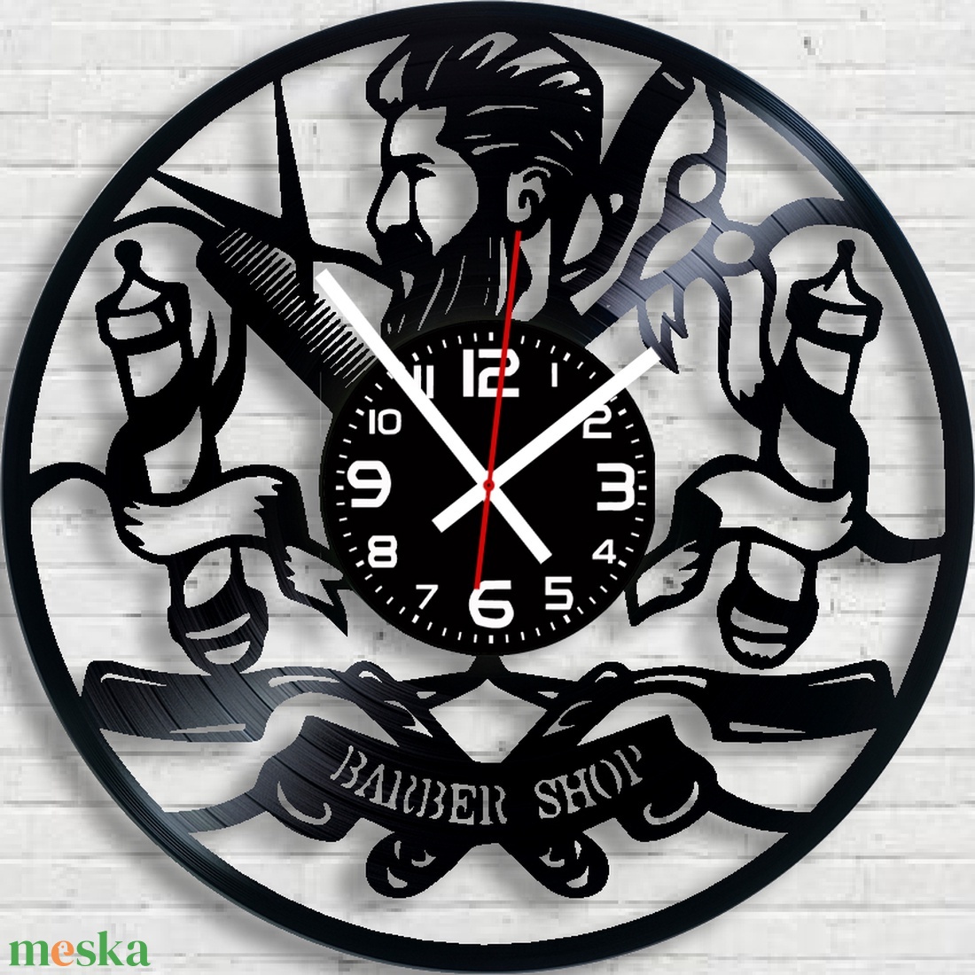 Barber shop bakelitlemez falióra! - otthon & életmód - dekoráció - fali és függő dekoráció - falióra & óra - Meska.hu Barber shop bakelitlemez falióra! - otthon & életmód - dekoráció - fali és függő dekoráció - falióra & óra - Meska.hu