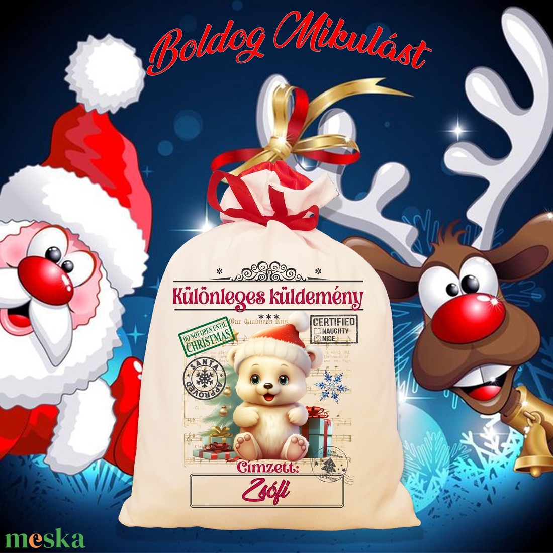 Mikulás zsák, télapó zsák, névreszóló mikulás zsák, egyedi mikulás zsák - karácsony - mikulás - mikulás zsák - Meska.hu Mikulás zsák, télapó zsák, névreszóló mikulás zsák, egyedi mikulás zsák - karácsony - mikulás - mikulás zsák - Meska.hu