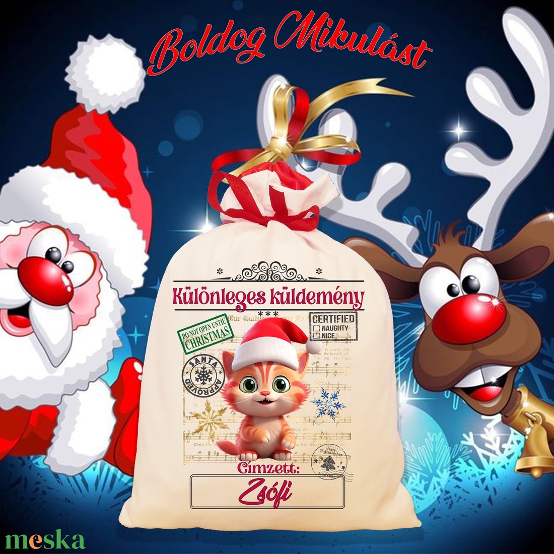 Mikulás zsák, télapó zsák, névreszóló mikulás zsák, egyedi mikulás zsák - karácsony - mikulás - mikulás zsák - Meska.hu Mikulás zsák, télapó zsák, névreszóló mikulás zsák, egyedi mikulás zsák - karácsony - mikulás - mikulás zsák - Meska.hu