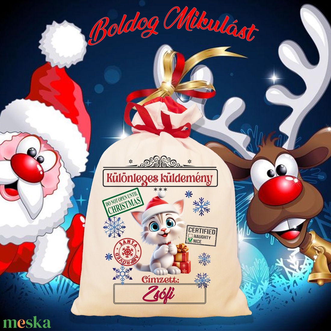 Mikulás zsák, télapó zsák, névreszóló mikulás zsák, egyedi mikulás zsák - karácsony - mikulás - mikulás zsák - Meska.hu Mikulás zsák, télapó zsák, névreszóló mikulás zsák, egyedi mikulás zsák - karácsony - mikulás - mikulás zsák - Meska.hu