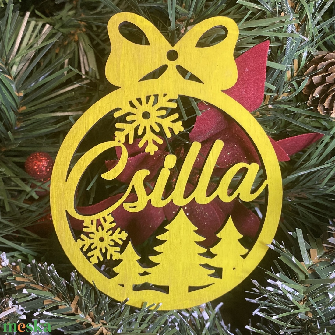 Névre szóló karácsonyfadísz! - karácsony - karácsonyi lakásdekoráció - karácsonyfadíszek - Meska.hu