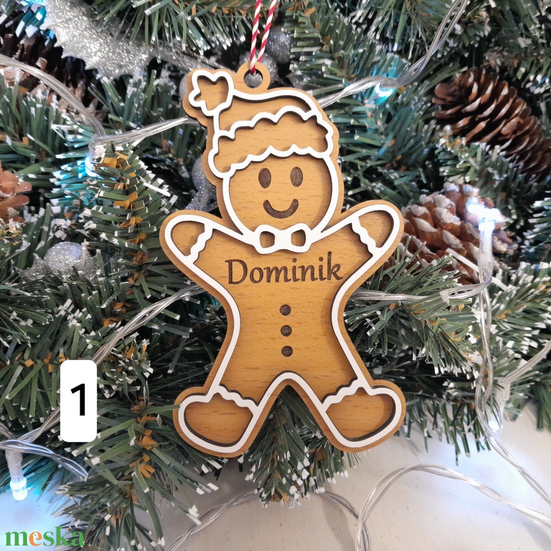 Mézeskalács karácsonyfadíszek névvel! - karácsony - karácsonyi lakásdekoráció - karácsonyfadíszek - Meska.hu
