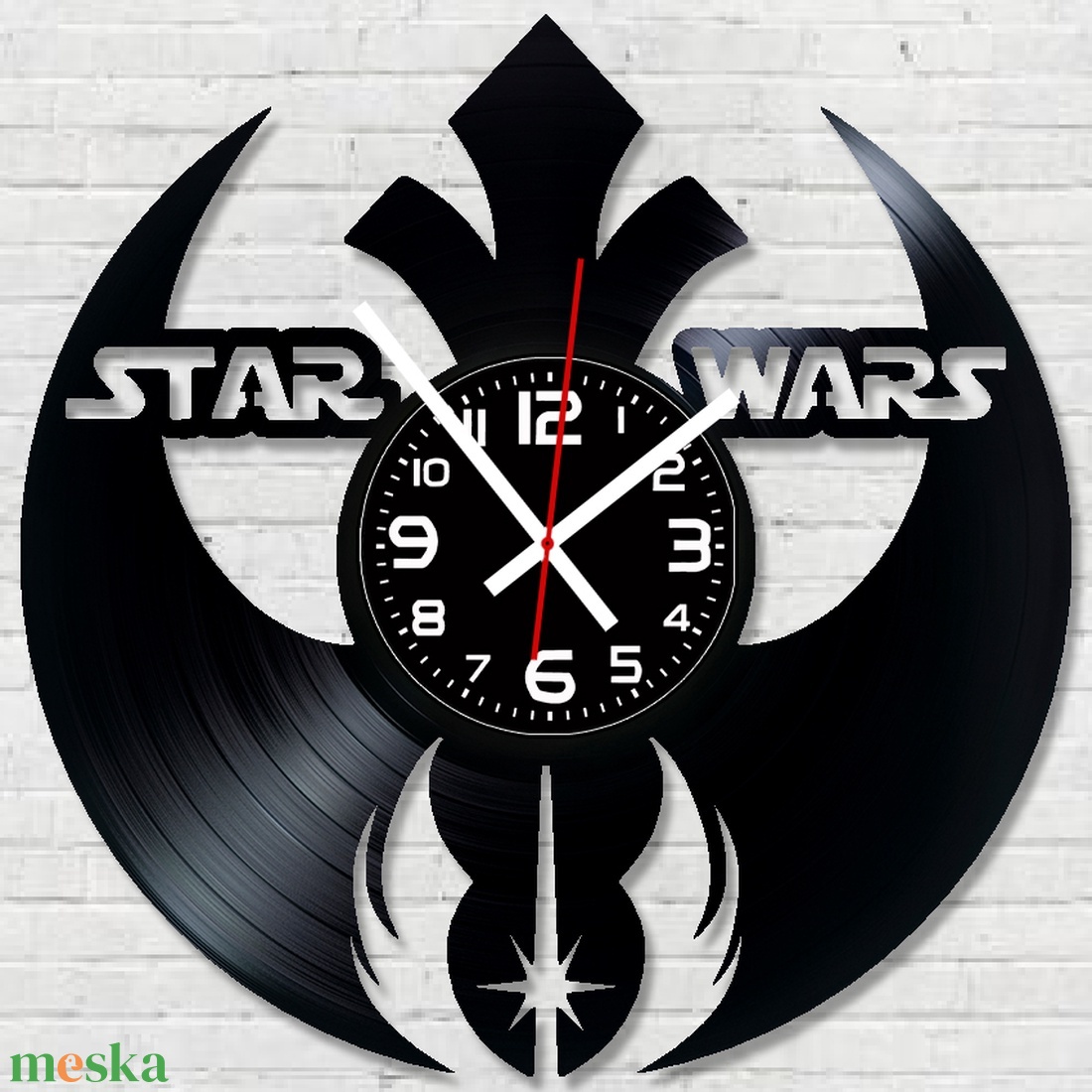 Star Wars bakelitlemez falióra! - otthon & életmód - dekoráció - fali és függő dekoráció - falióra & óra - Meska.hu