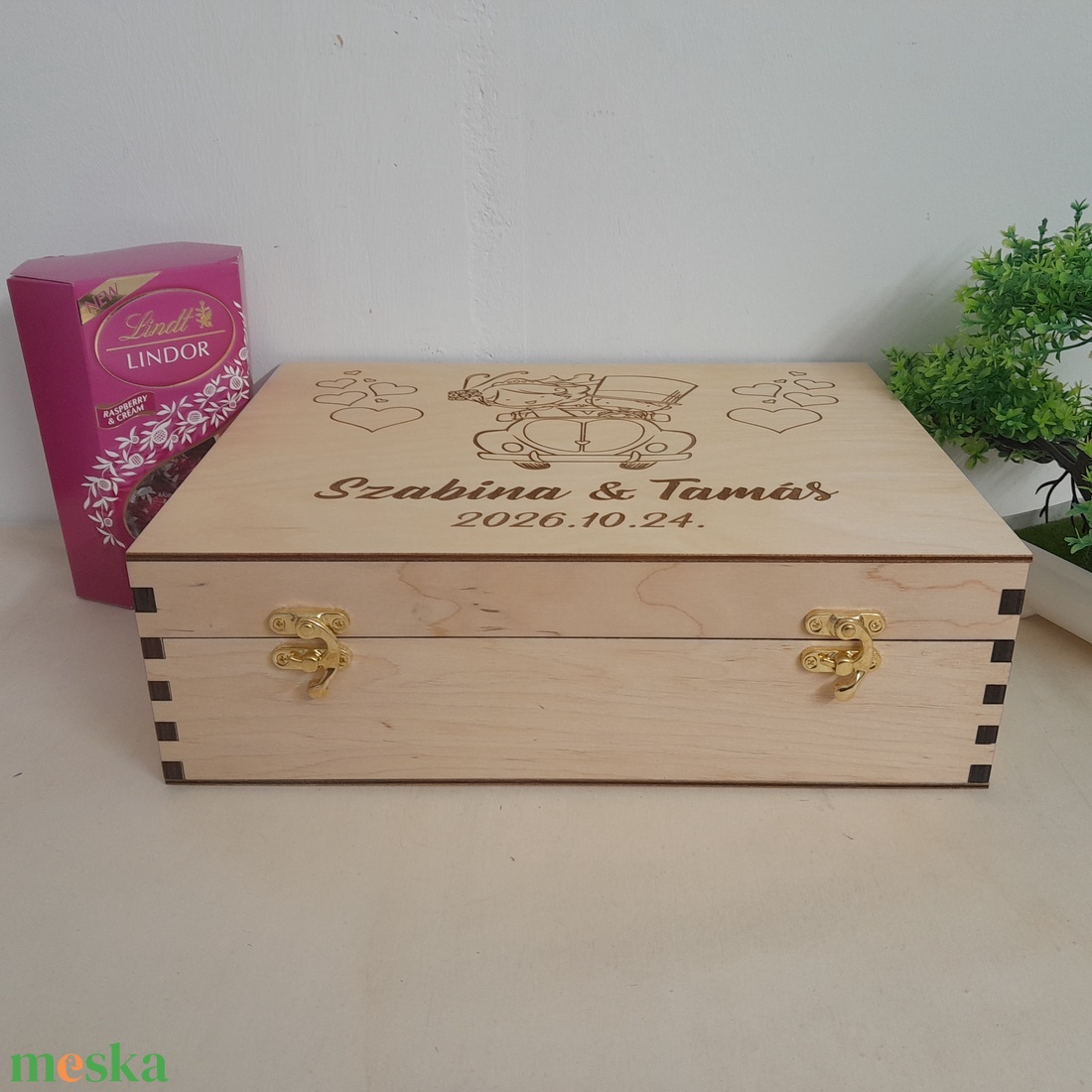 Boldog házasság kellékei doboz - esküvő - emlék & ajándék - doboz - Meska.hu