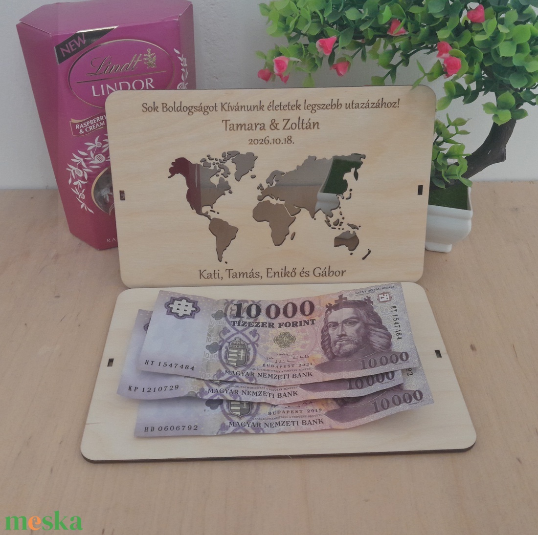 Világtérképes Fa Pénzátadó Tábla Esküvőre vagy bármilyen alkalomra! � Életetek legszebb utazásához - esküvő - nászajándék - esküvői pénzátadó doboz - Meska.hu