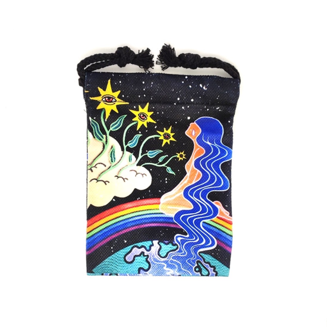 Holdas macska mintás szütyő � textil ajándéktasak 13x18 cm - otthon & életmód - papír, írószer - ajándékozás kellékei - ajándékzsák, csomagolás - Meska.hu