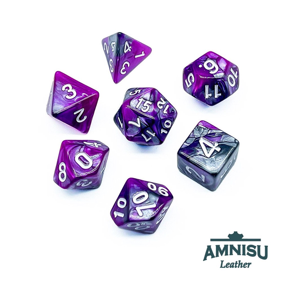 Lila - szürke márványos műanyag kockaszett - játék & sport - szerepjáték - Meska.hu