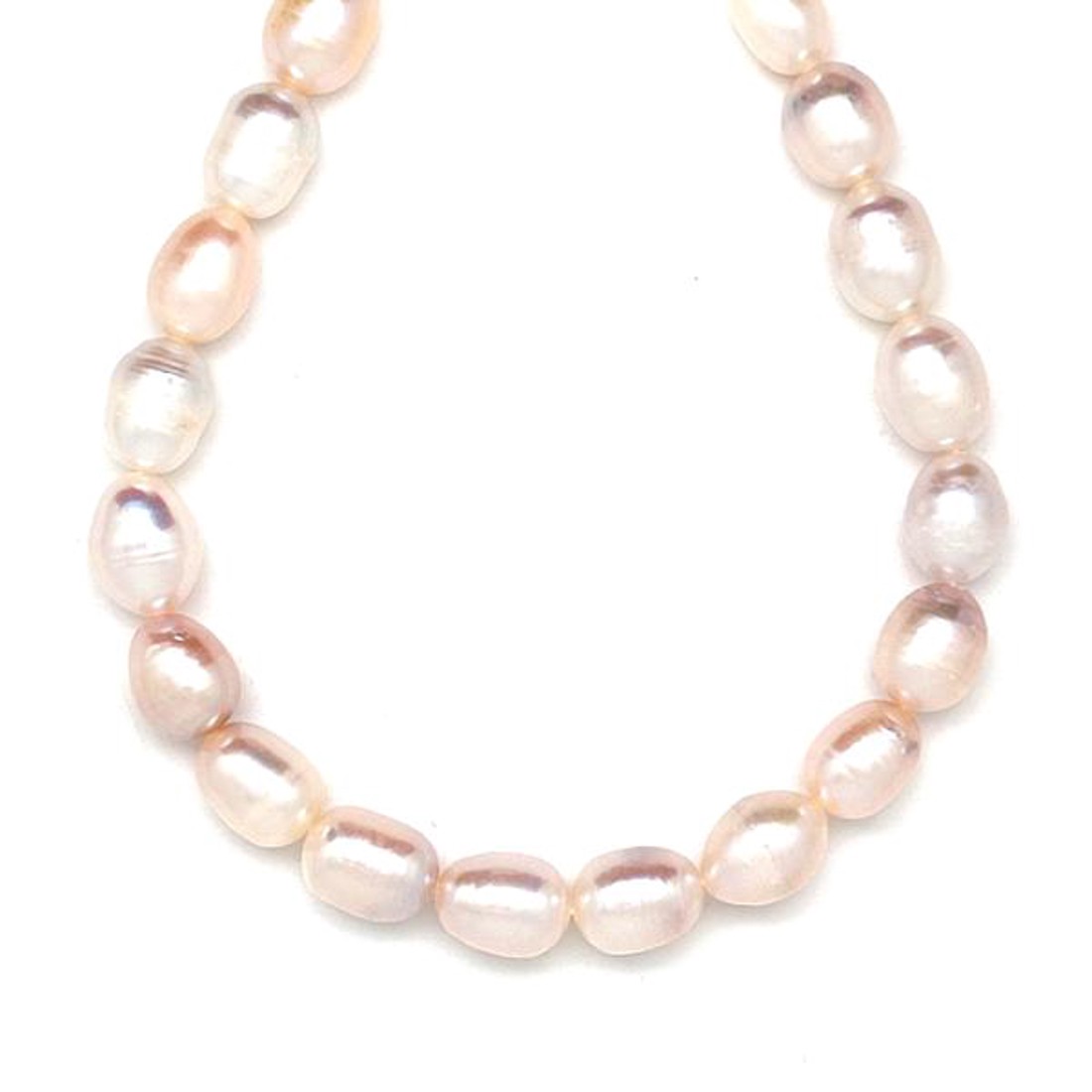 Édesvizi tenyésztett gyöngy szürke rizs 7,5-10mm  ékszerkészítő alapanyag (füzér) - kellékek & szerszámok - ásvány alapanyag - ásványfüzér - Meska.hu