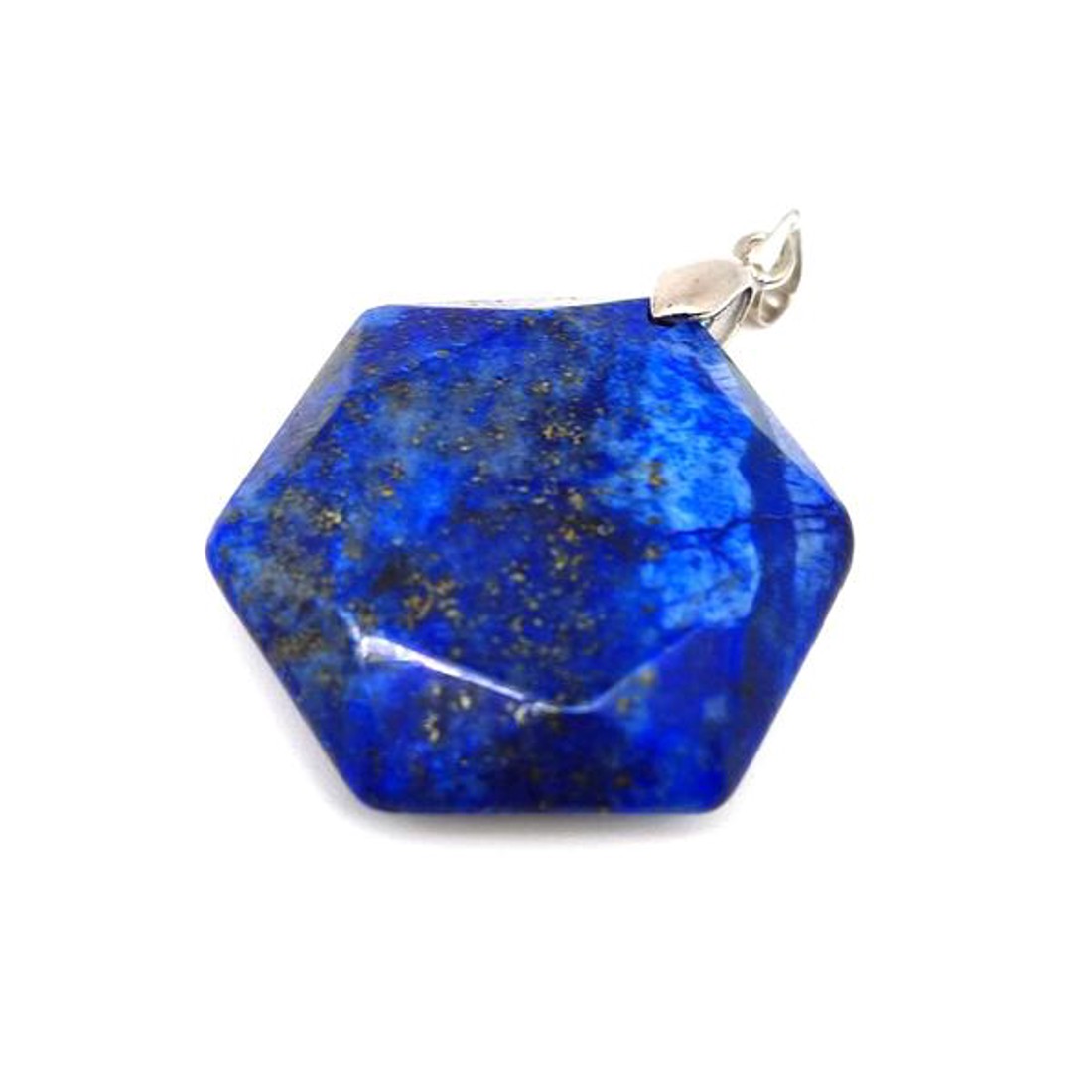 Hexagon medál Lapis lazuli 2,5cm - ékszer - nyaklánc - medál - Meska.hu