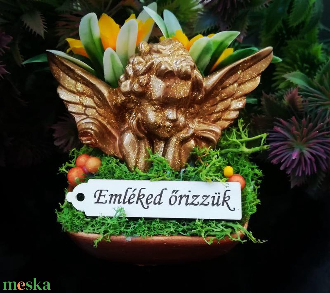 Kegyeleti dísz, támaszkodó angyalal 3 - otthon & életmód - vallás - temetkezési tárgy - Meska.hu Kegyeleti dísz, támaszkodó angyalal 3 - otthon & életmód - vallás - temetkezési tárgy - Meska.hu
