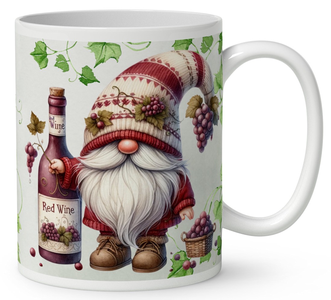 Névvel kérhető - A legjobb borász manó és a vörös bor mintás bögre - otthon & életmód - konyhafelszerelés, tálalás - tálalás - bögre & csésze - Meska.hu