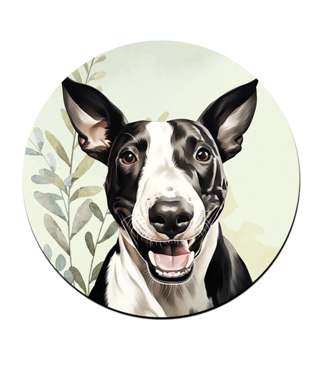 Fekete bullterrier portré mintás bögre alátét -  - Meska.hu