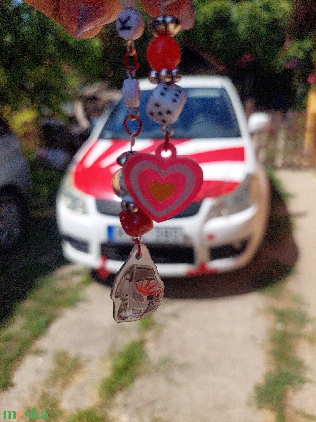 Egyedi autó visszapillantó dísz - otthon & életmód - autó - visszapillantó dísz - Meska.hu