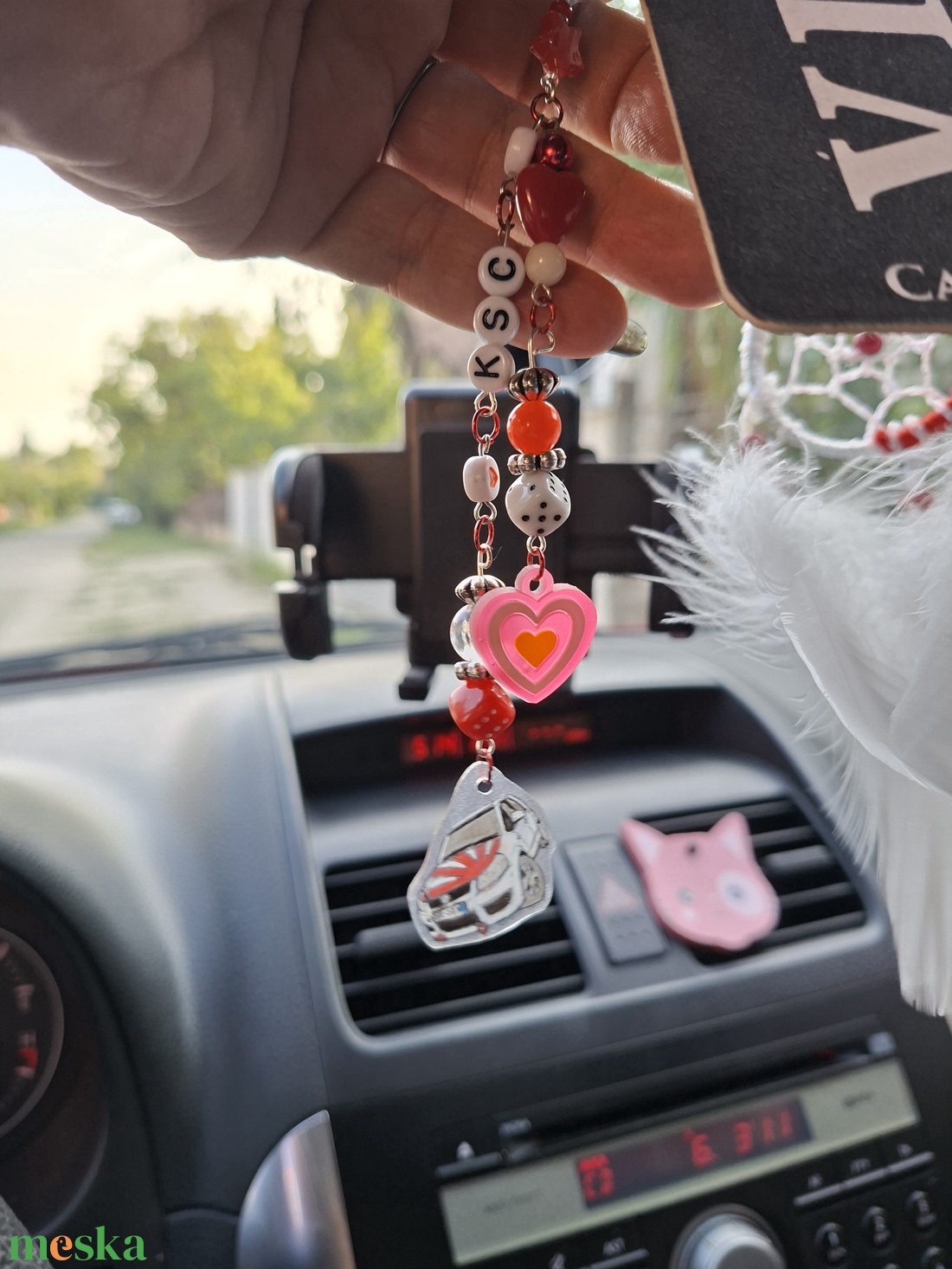 Egyedi autó visszapillantó dísz - otthon & életmód - autó - visszapillantó dísz - Meska.hu