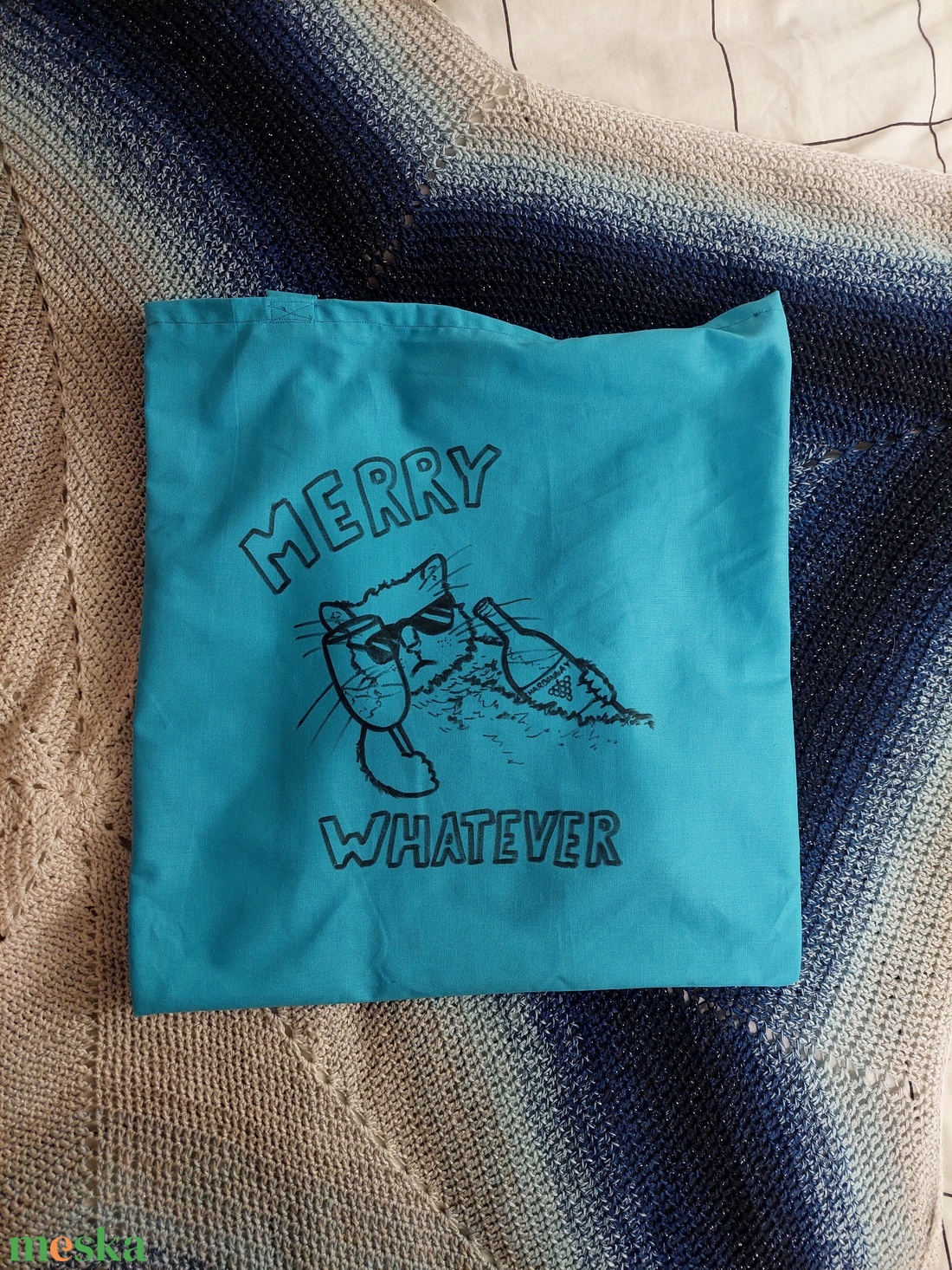 Merry Whatever cicás táska - táska & tok - bevásárlás & shopper táska - shopper, textiltáska, szatyor - Meska.hu