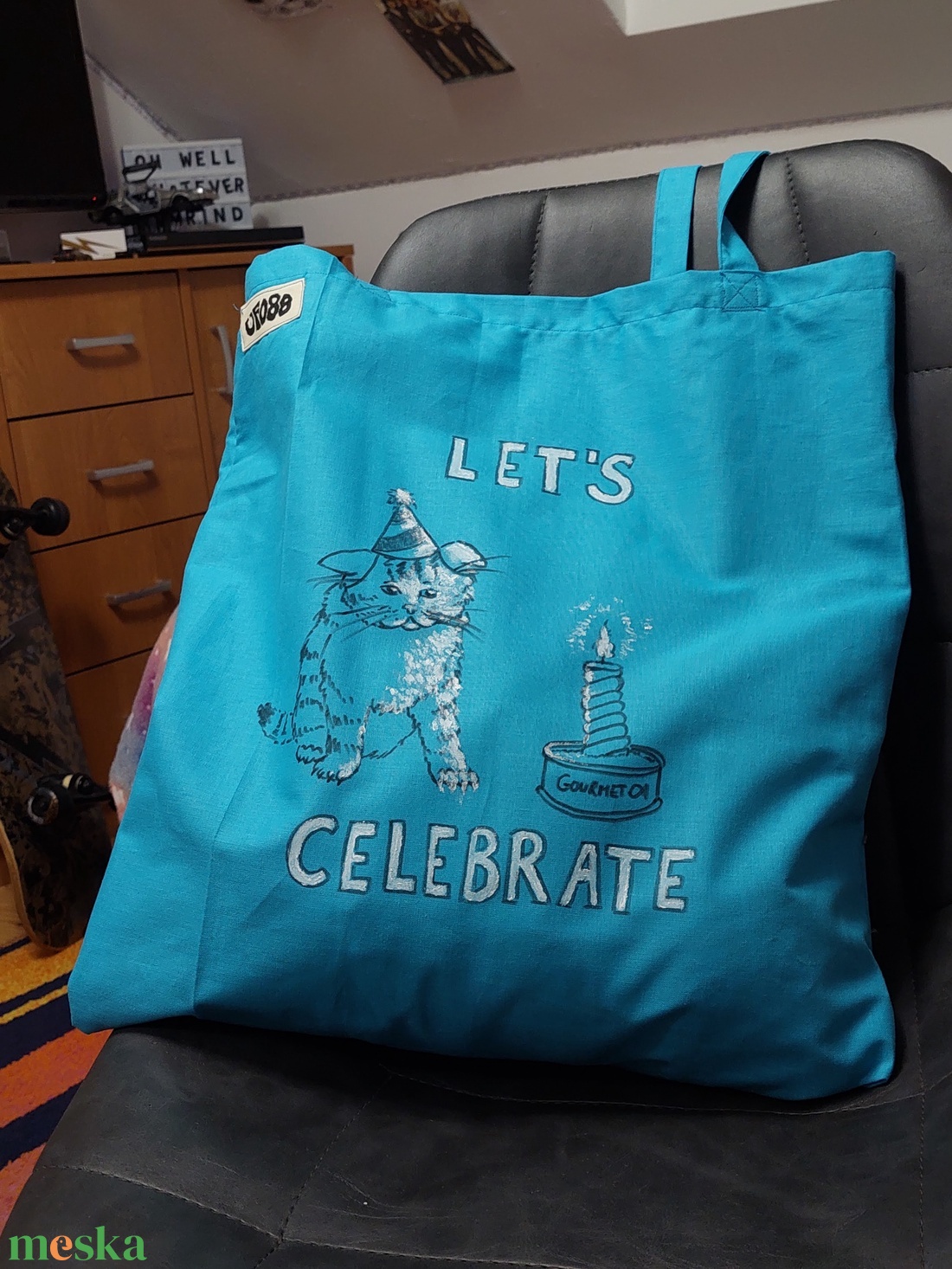 Let's Celebrate cicás vászontáska - táska & tok - bevásárlás & shopper táska - shopper, textiltáska, szatyor - Meska.hu