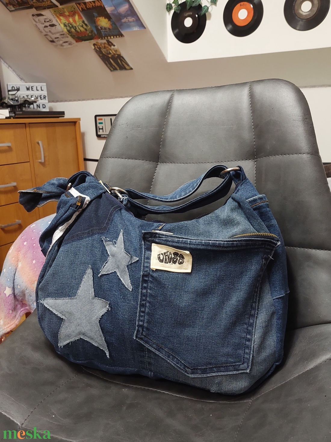 Csillagos farmer táska - táska & tok - kézitáska & válltáska - válltáska - Meska.hu