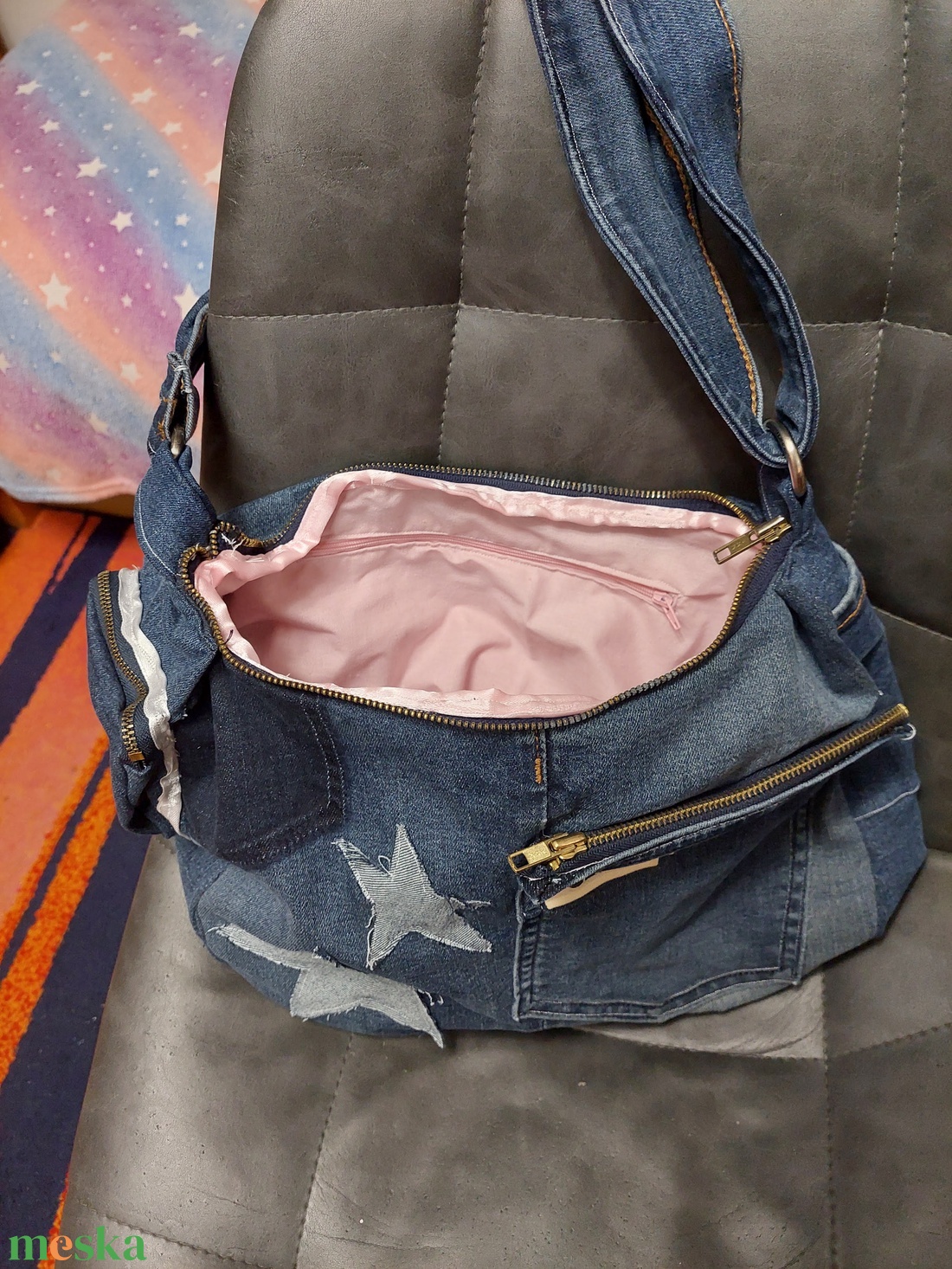 Csillagos farmer táska - táska & tok - kézitáska & válltáska - válltáska - Meska.hu