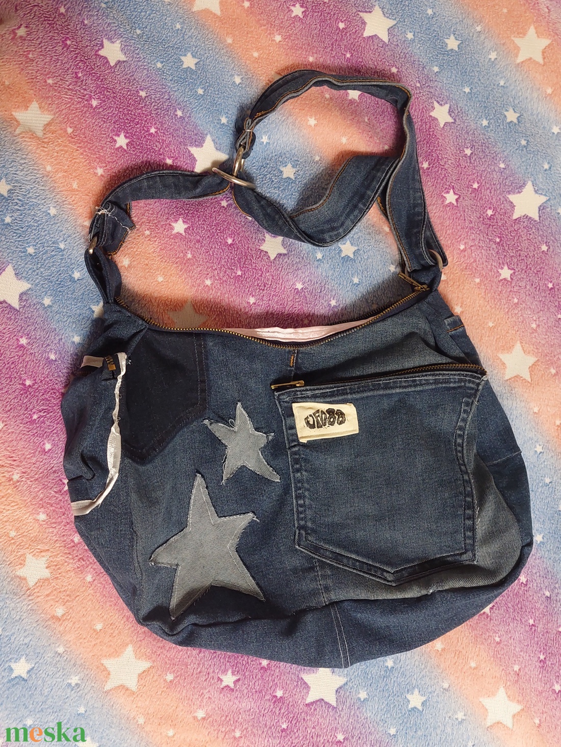 Csillagos farmer táska - táska & tok - kézitáska & válltáska - válltáska - Meska.hu