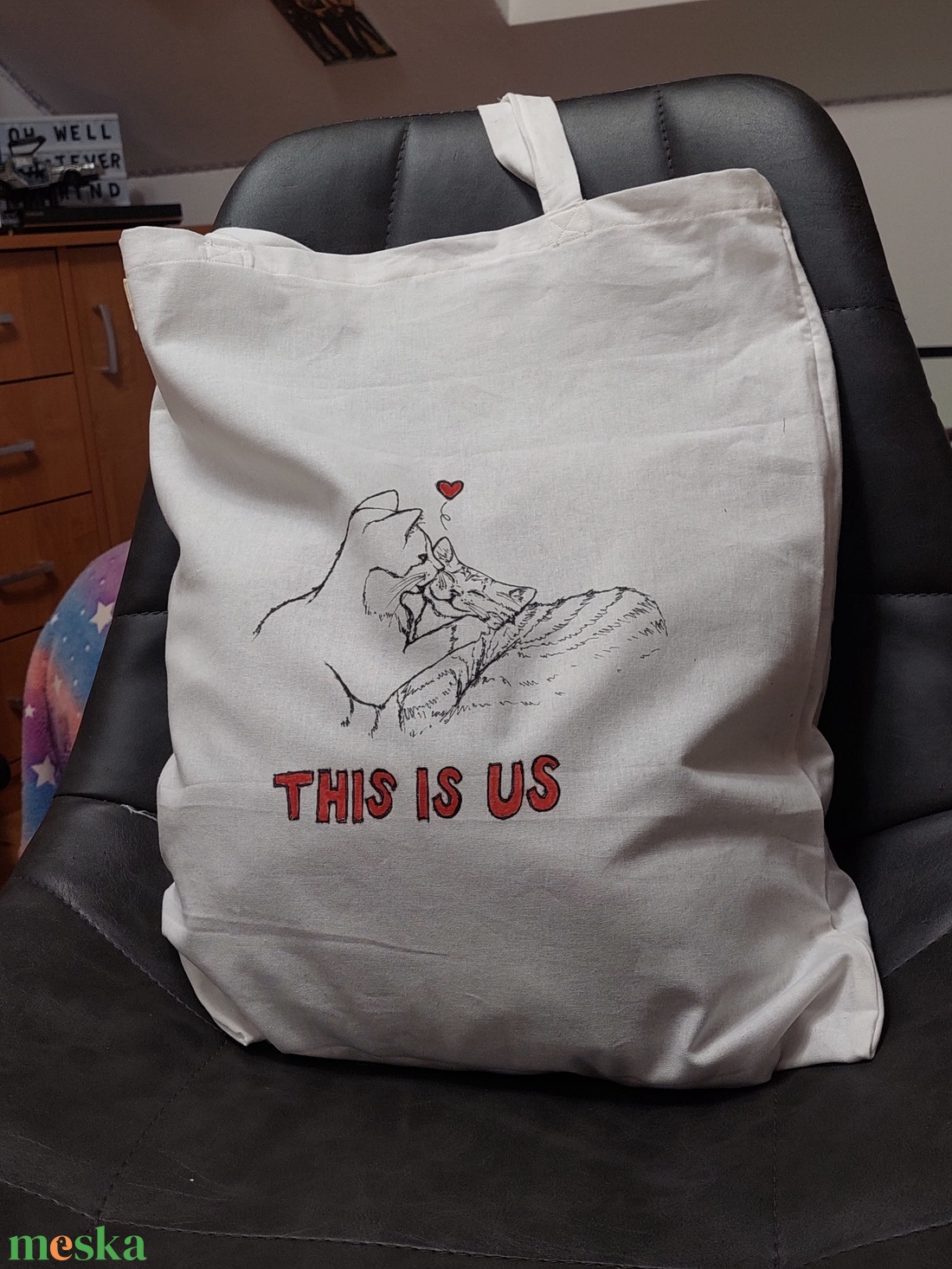 This is us cicás vászontáska - táska & tok - bevásárlás & shopper táska - shopper, textiltáska, szatyor - Meska.hu
