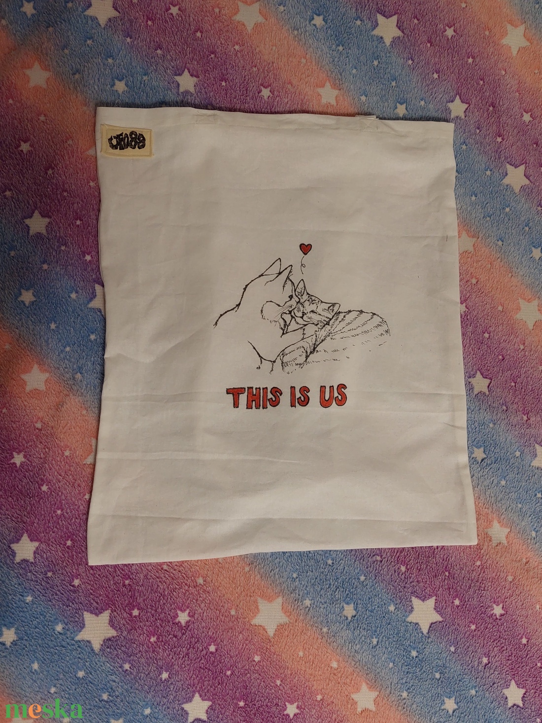This is us cicás vászontáska - táska & tok - bevásárlás & shopper táska - shopper, textiltáska, szatyor - Meska.hu