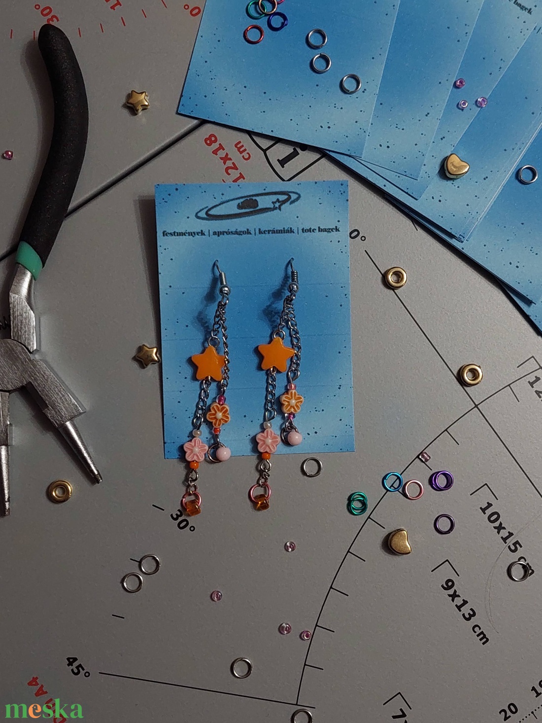 Fülbevaló - ékszer - fülbevaló - lógó fülbevaló - Meska.hu