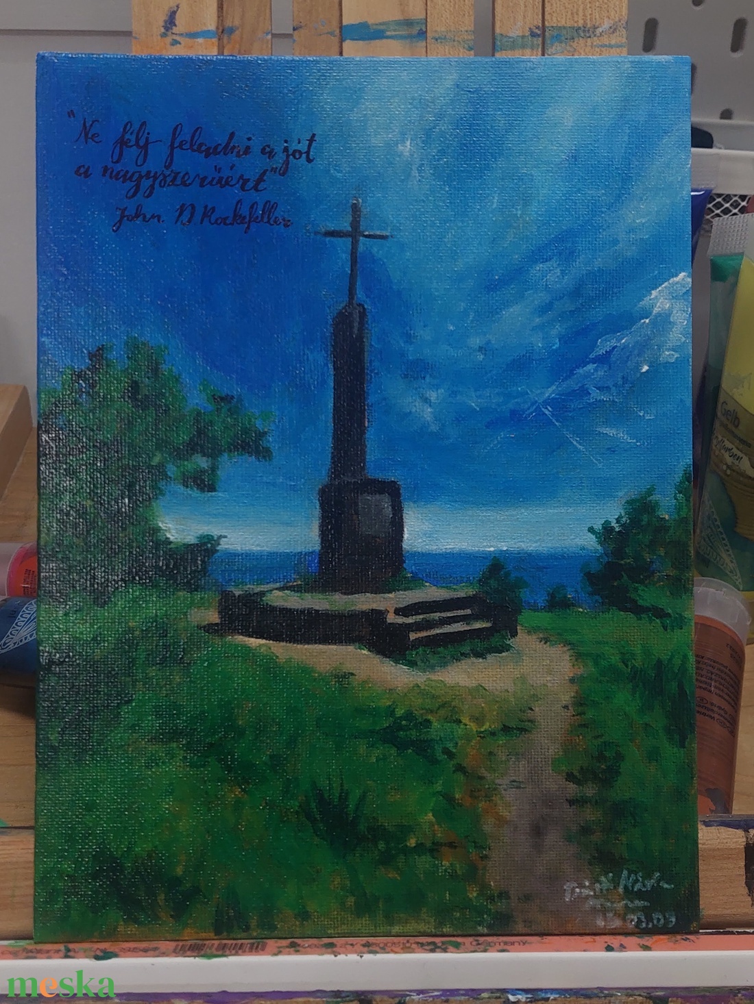 Festmény Idézettel Kérésre - művészet - festmény - akril - Meska.hu