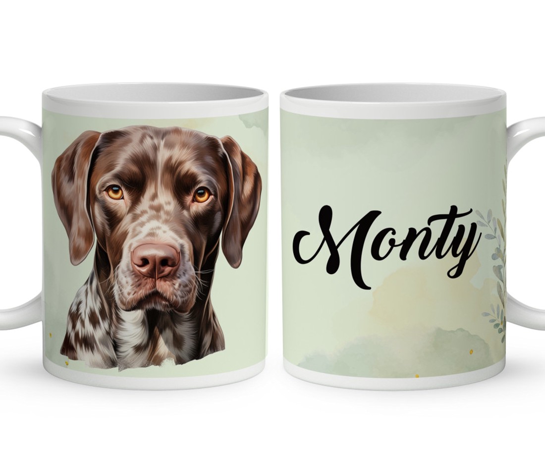 Névvel kérhető - Német rövidszőrű vizsla portré mintás bögre - otthon & életmód - konyhafelszerelés, tálalás - tálalás - bögre & csésze - Meska.hu