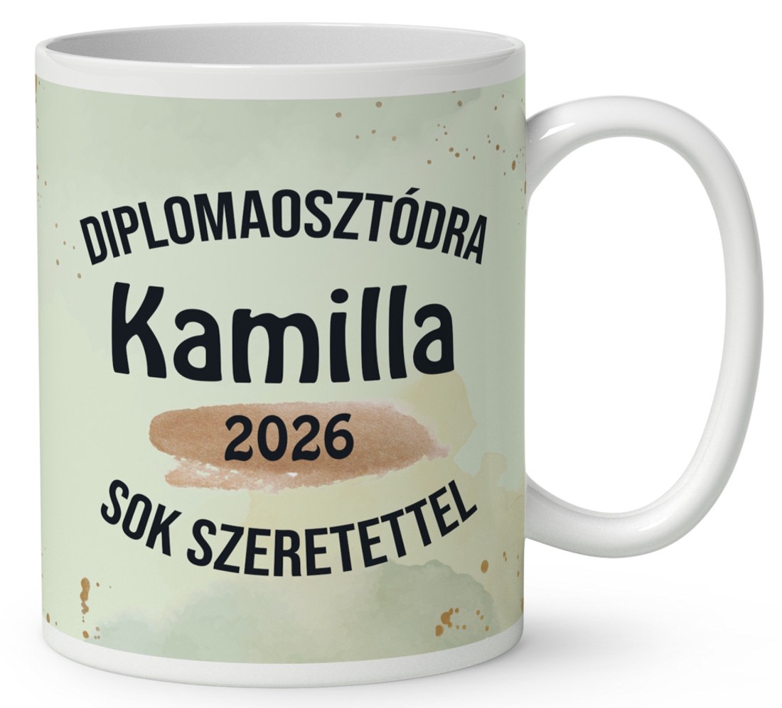 Névvel kérhető Zsiráf - 2026 évi Ballagásra mintás bögre - otthon & életmód - konyhafelszerelés, tálalás - tálalás - bögre & csésze - Meska.hu