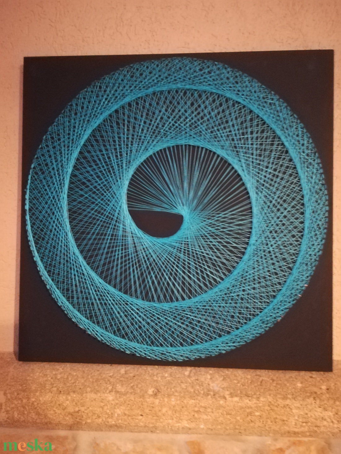 Türkiz csiga, 50x50 cm, String art kép - otthon & életmód - dekoráció - fali és függő dekoráció - falra akasztható dekor - Meska.hu Türkiz csiga, 50x50 cm, String art kép - otthon & életmód - dekoráció - fali és függő dekoráció - falra akasztható dekor - Meska.hu