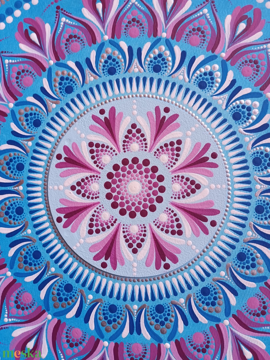 Egyedi mandala, kék, lila, ezüst és fehér színekkel - otthon & életmód - dekoráció - spiritualitás - mandala - Meska.hu Egyedi mandala, kék, lila, ezüst és fehér színekkel - otthon & életmód - dekoráció - spiritualitás - mandala - Meska.hu