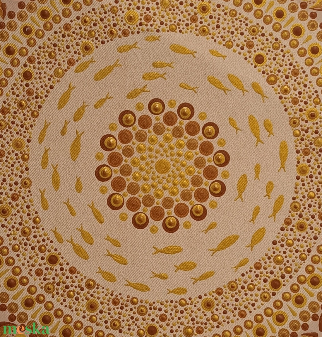Egyedi mandala, halacskás motívumokkal, barna, bronz, arany színekkel - otthon & életmód - dekoráció - spiritualitás - mandala - Meska.hu Egyedi mandala, halacskás motívumokkal, barna, bronz, arany színekkel - otthon & életmód - dekoráció - spiritualitás - mandala - Meska.hu