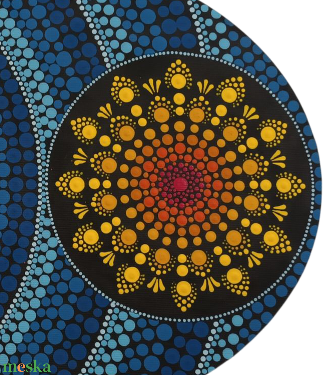 Egyedi mandala, mely a napot és a holdat szimbolizálja  - otthon & életmód - dekoráció - spiritualitás - mandala - Meska.hu