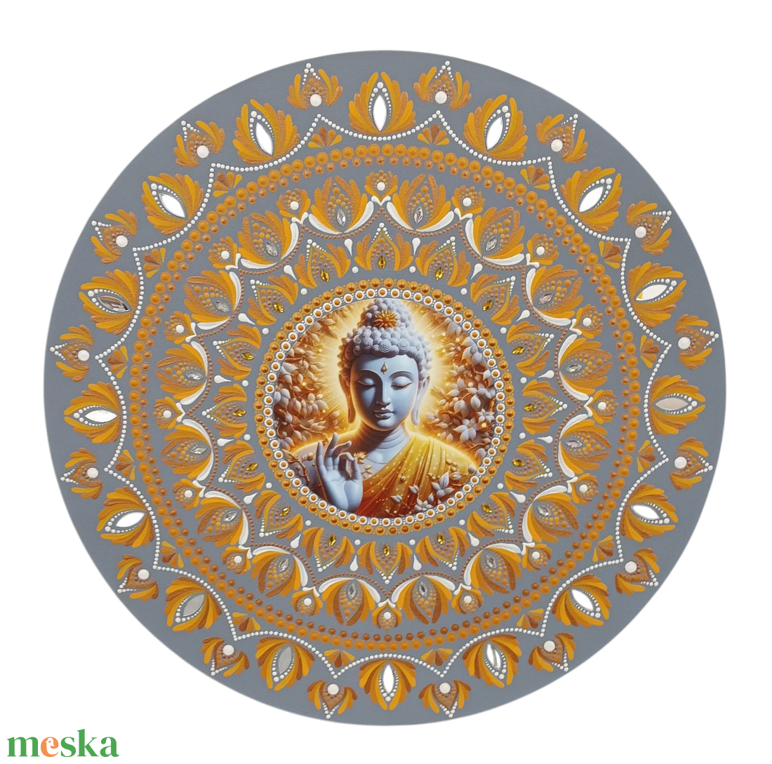 Egyedi mandala, Buddhát ábrázoló betéttel - otthon & életmód - dekoráció - spiritualitás - mandala - Meska.hu Egyedi mandala, Buddhát ábrázoló betéttel - otthon & életmód - dekoráció - spiritualitás - mandala - Meska.hu