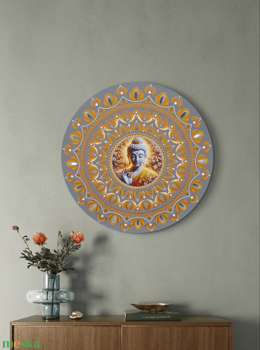 Egyedi mandala, Buddhát ábrázoló betéttel - otthon & életmód - dekoráció - spiritualitás - mandala - Meska.hu Egyedi mandala, Buddhát ábrázoló betéttel - otthon & életmód - dekoráció - spiritualitás - mandala - Meska.hu