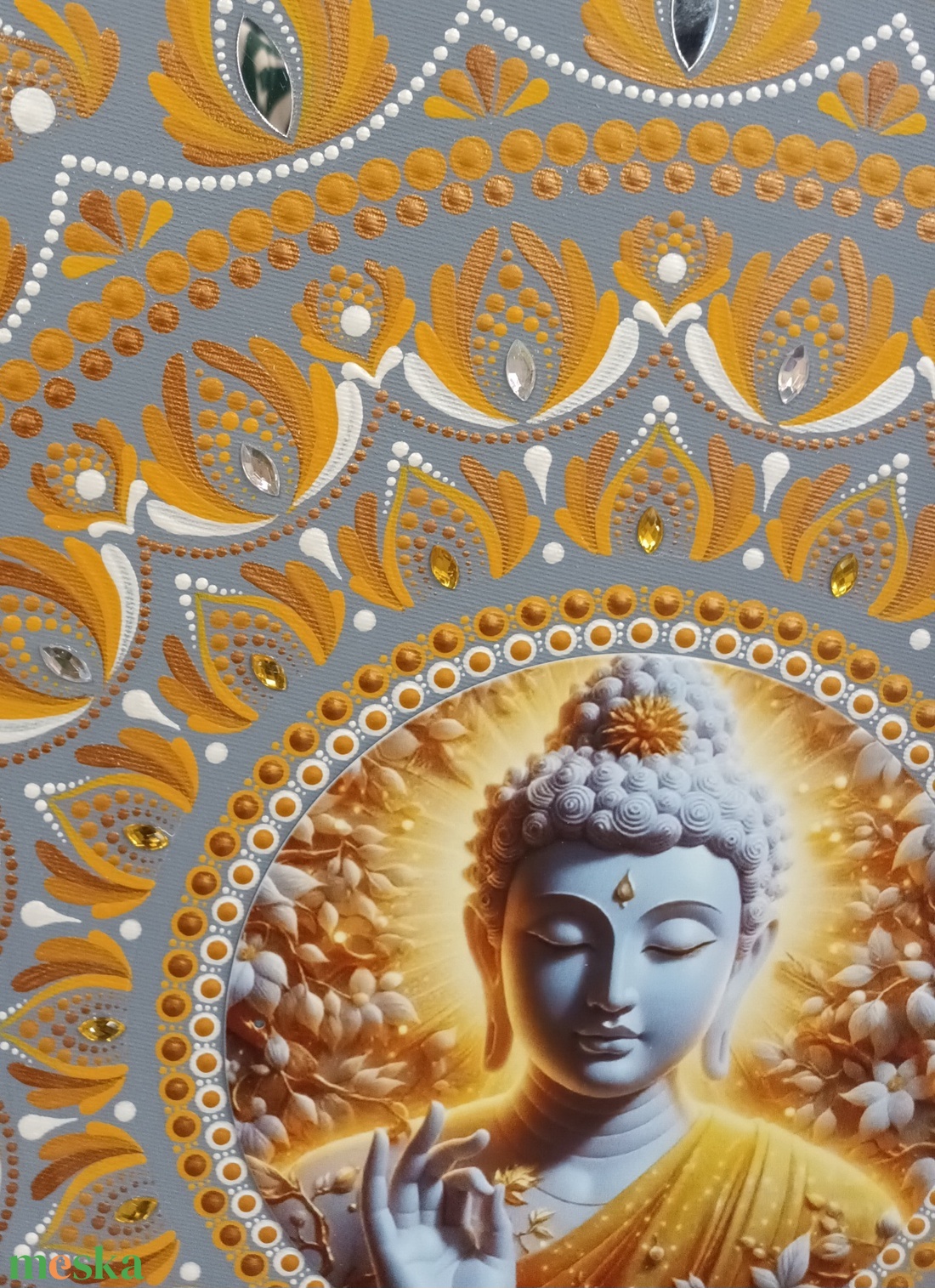 Egyedi mandala, Buddhát ábrázoló betéttel - otthon & életmód - dekoráció - spiritualitás - mandala - Meska.hu Egyedi mandala, Buddhát ábrázoló betéttel - otthon & életmód - dekoráció - spiritualitás - mandala - Meska.hu