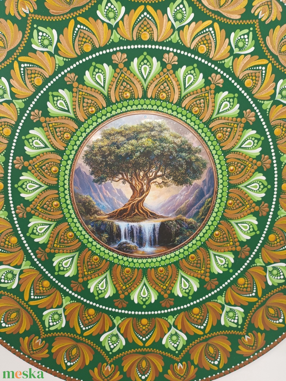 Egyedi mandala, Életfát ábrázoló betéttel - otthon & életmód - dekoráció - spiritualitás - mandala - Meska.hu Egyedi mandala, Életfát ábrázoló betéttel - otthon & életmód - dekoráció - spiritualitás - mandala - Meska.hu
