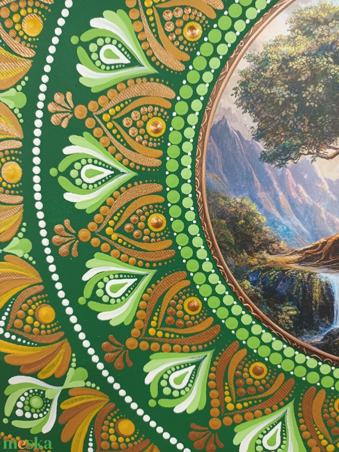 Egyedi mandala, Életfát ábrázoló betéttel - otthon & életmód - dekoráció - spiritualitás - mandala - Meska.hu Egyedi mandala, Életfát ábrázoló betéttel - otthon & életmód - dekoráció - spiritualitás - mandala - Meska.hu