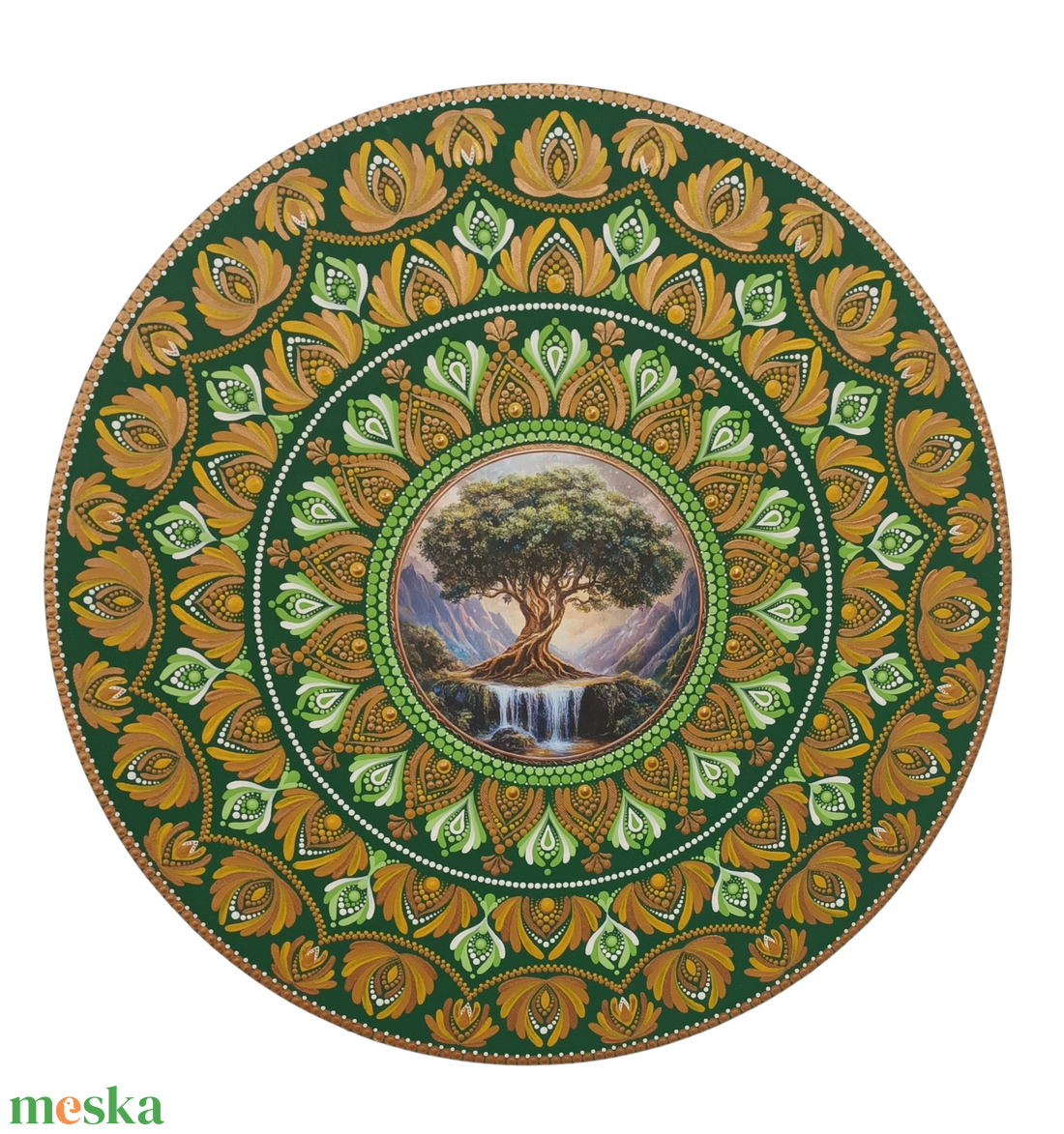 Egyedi mandala, Életfát ábrázoló betéttel - otthon & életmód - dekoráció - spiritualitás - mandala - Meska.hu Egyedi mandala, Életfát ábrázoló betéttel - otthon & életmód - dekoráció - spiritualitás - mandala - Meska.hu