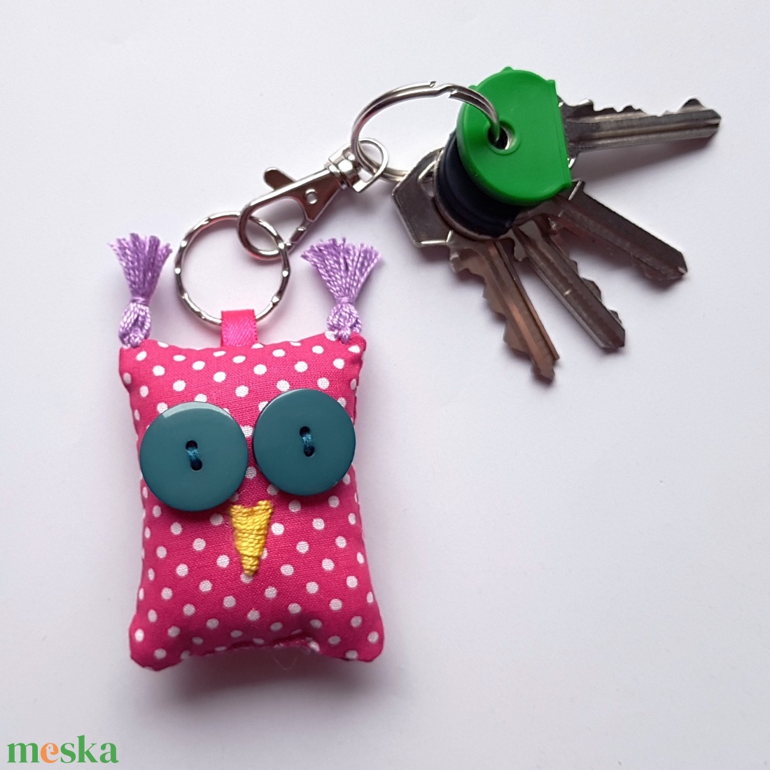 Pink Uhu kulcstartó - táska & tok - kulcstartó & táskadísz - kulcstartó - Meska.hu Pink Uhu kulcstartó - táska & tok - kulcstartó & táskadísz - kulcstartó - Meska.hu