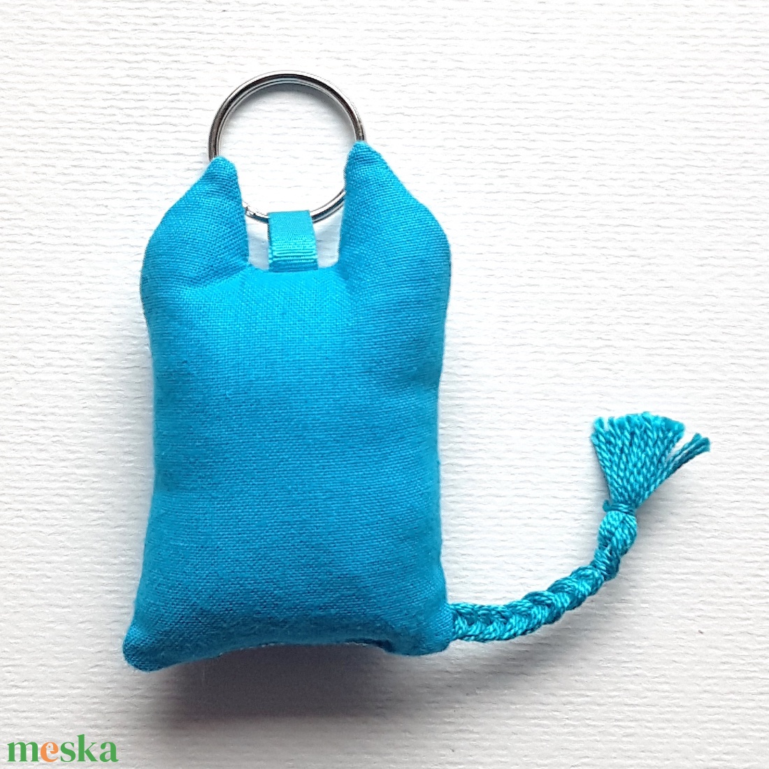 Türkizkék farkas kulcstartó - táska & tok - kulcstartó & táskadísz - kulcstartó - Meska.hu