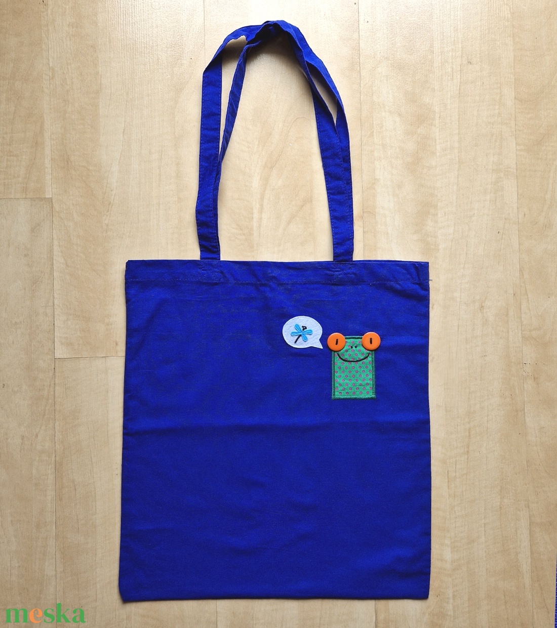 Mire gondol a béka? - Hosszúfülű sötétkék szatyor - táska & tok - bevásárlás & shopper táska - shopper, textiltáska, szatyor - Meska.hu Mire gondol a béka? - Hosszúfülű sötétkék szatyor - táska & tok - bevásárlás & shopper táska - shopper, textiltáska, szatyor - Meska.hu