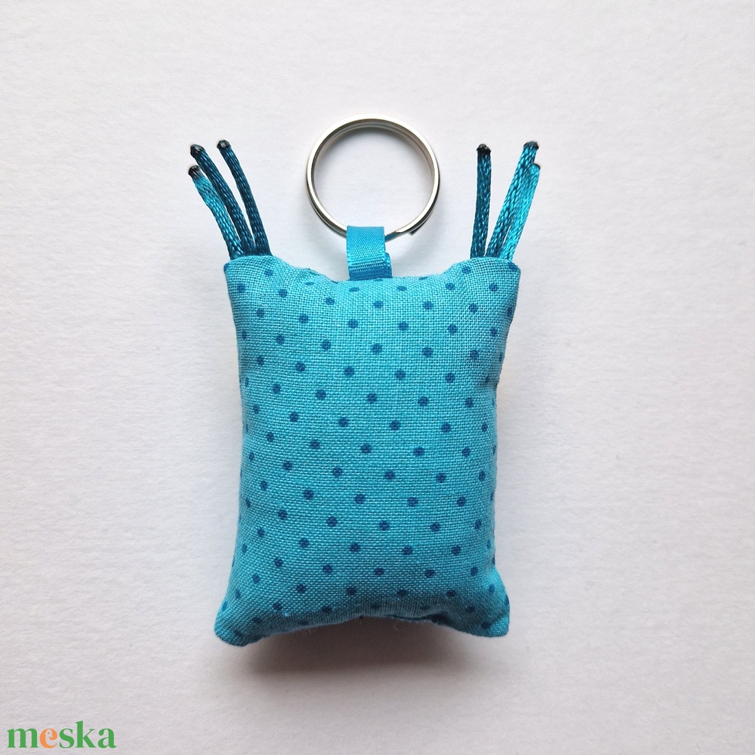 Kék Uhu - pöttyös bagoly kulcstartó - táska & tok - kulcstartó & táskadísz - kulcstartó - Meska.hu